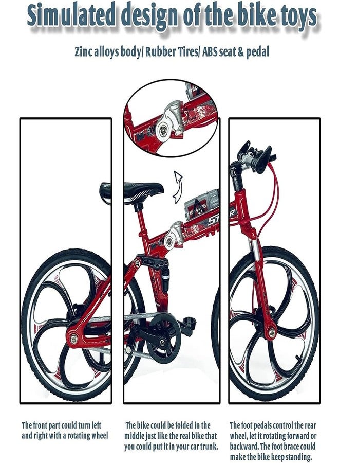 Magicwand 1:8 Scale【Toy-Miniature】 Die-Cast Alloy Based Racing Toy Foldable Bicyle Fully Working Model for Collectors【Red】 - Image 5